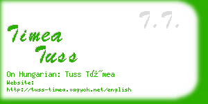 timea tuss business card